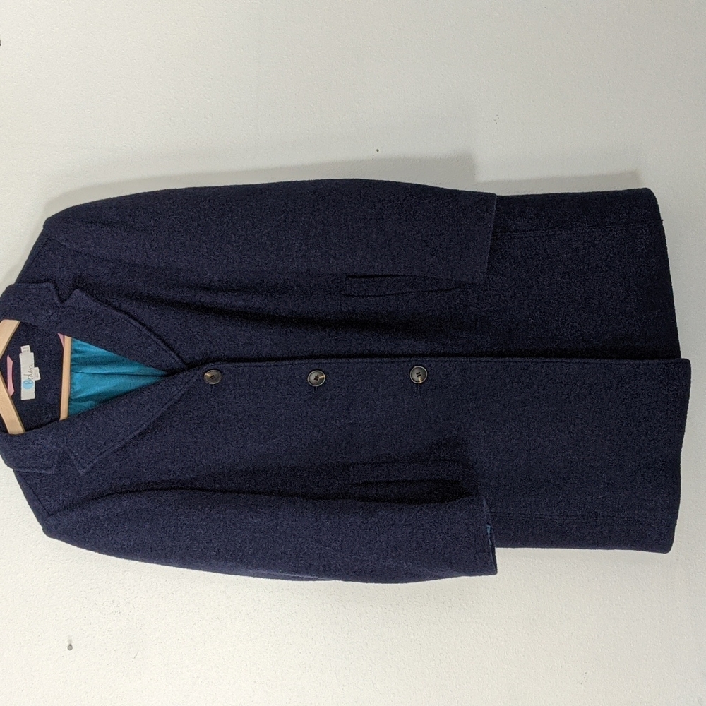 Boden Navy Blue Wool Stanhope Coat